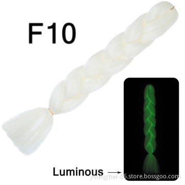 Wholesale Luminous Braiding Hair Jumbo Ombre Stretched Synthetic Hair Extensions Synthetic For Women Braiding Hair